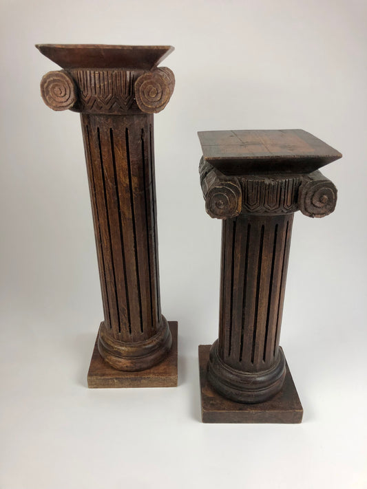 HAND CARVED IONIC FRUITWOOD COLUMNS