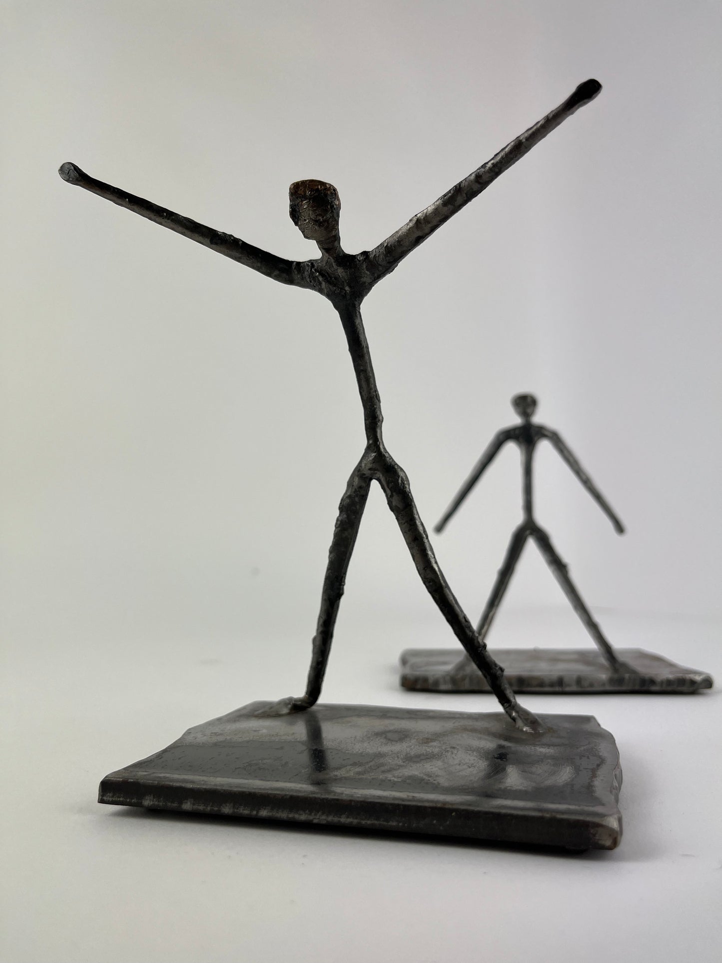 STEEL FIGURAL BOOKENDS