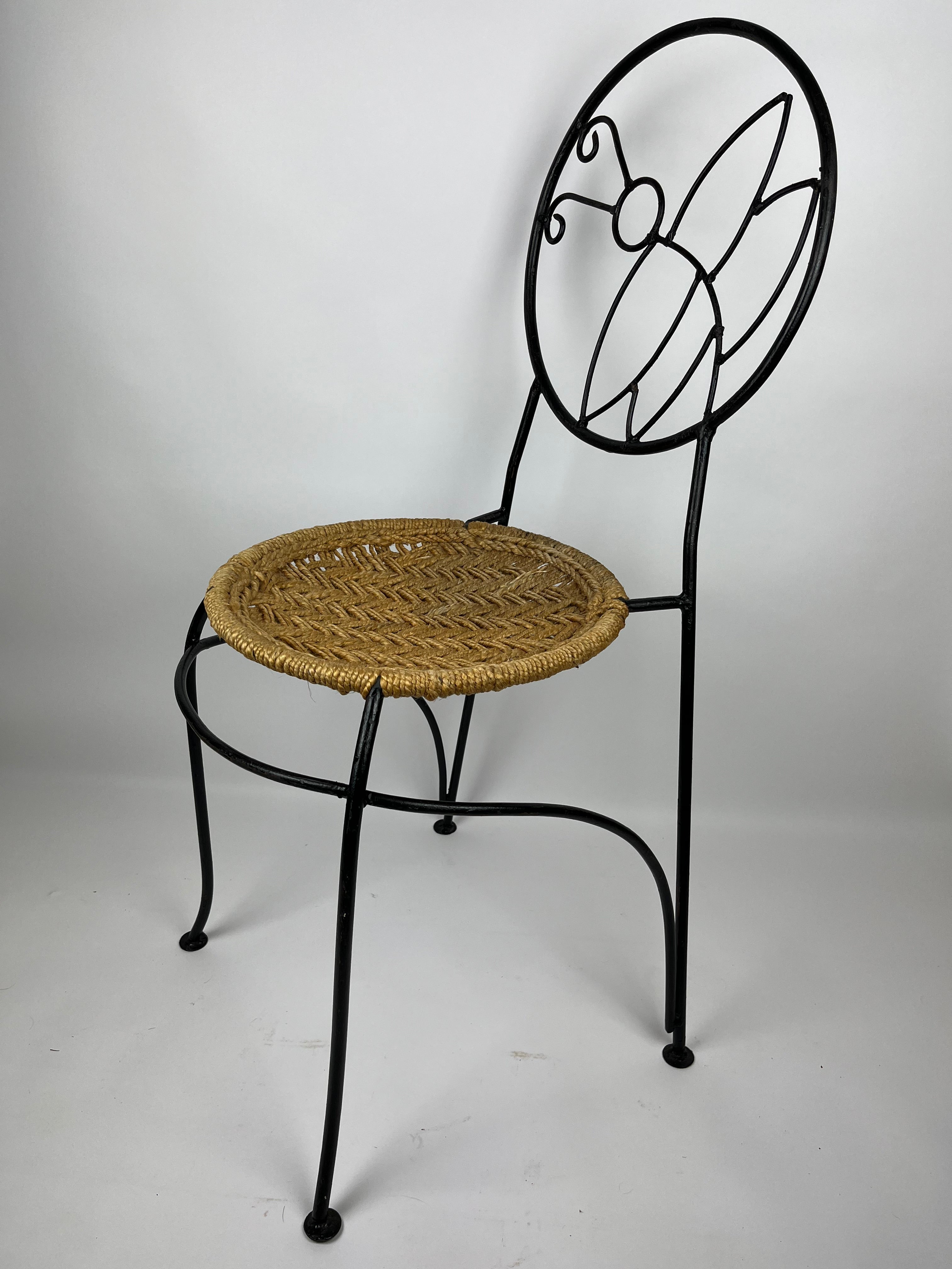 Wrought iron bistro discount chair